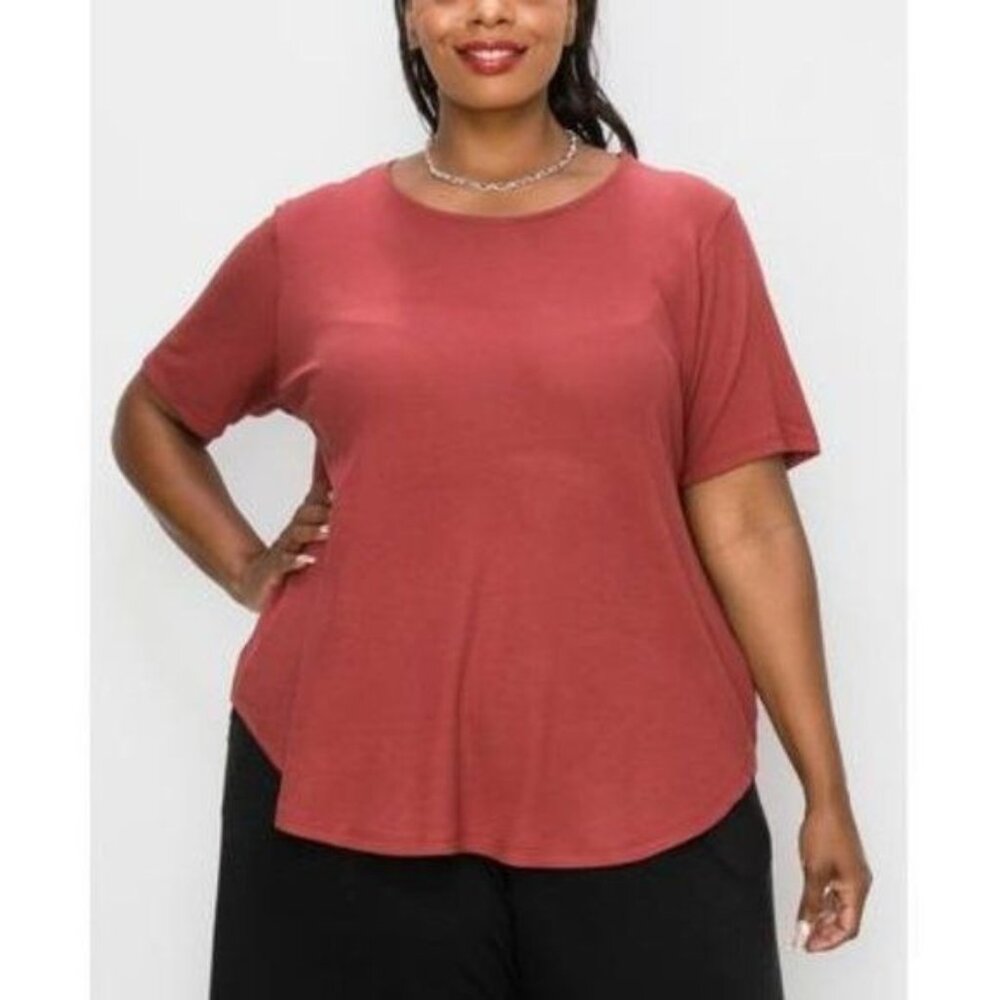 AA-2845 Coin 1804 Thermal Short Sleeve Swing Tee Red Size 1X